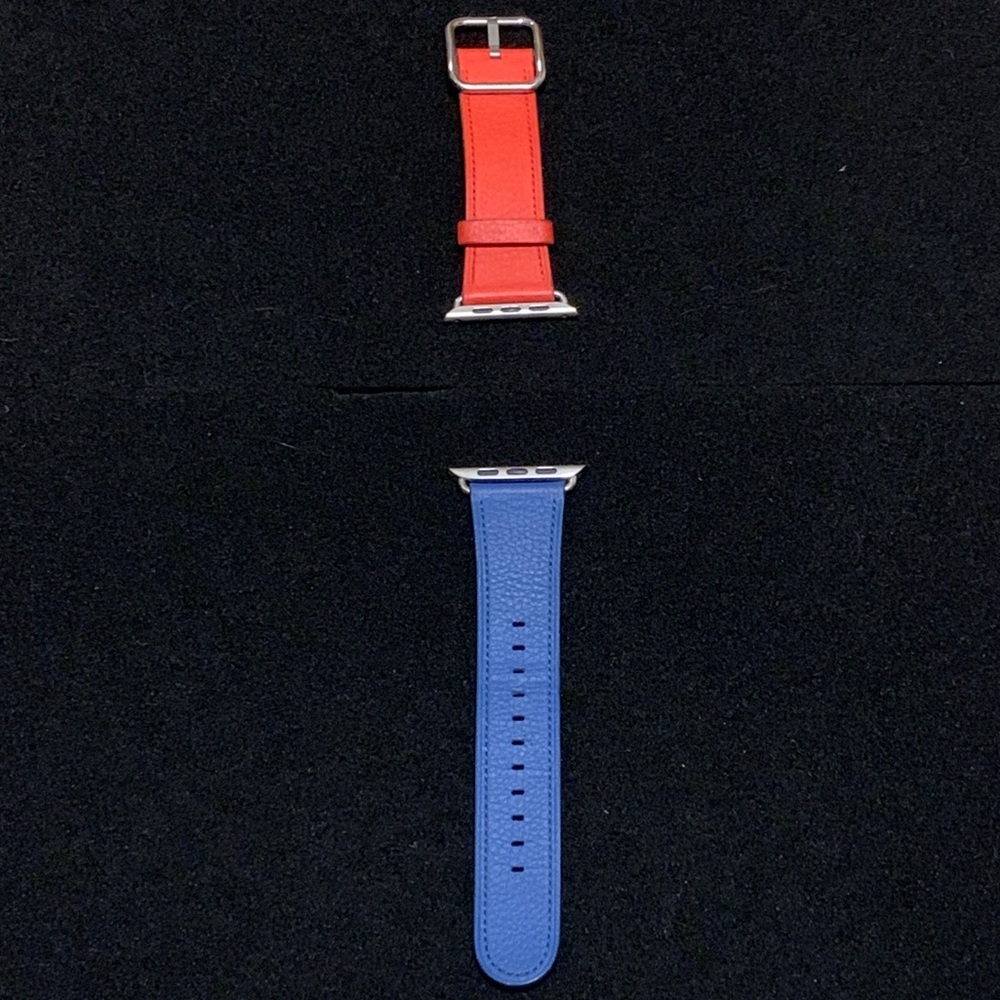 Apple Watch Leather Classic Buckle Red/Blue